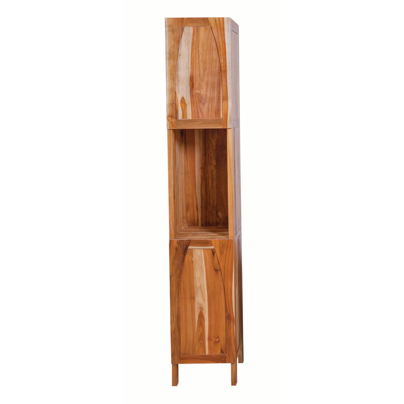 EcoDecors Tranquillity Natural Teak Linen Tower Wayfair.ca